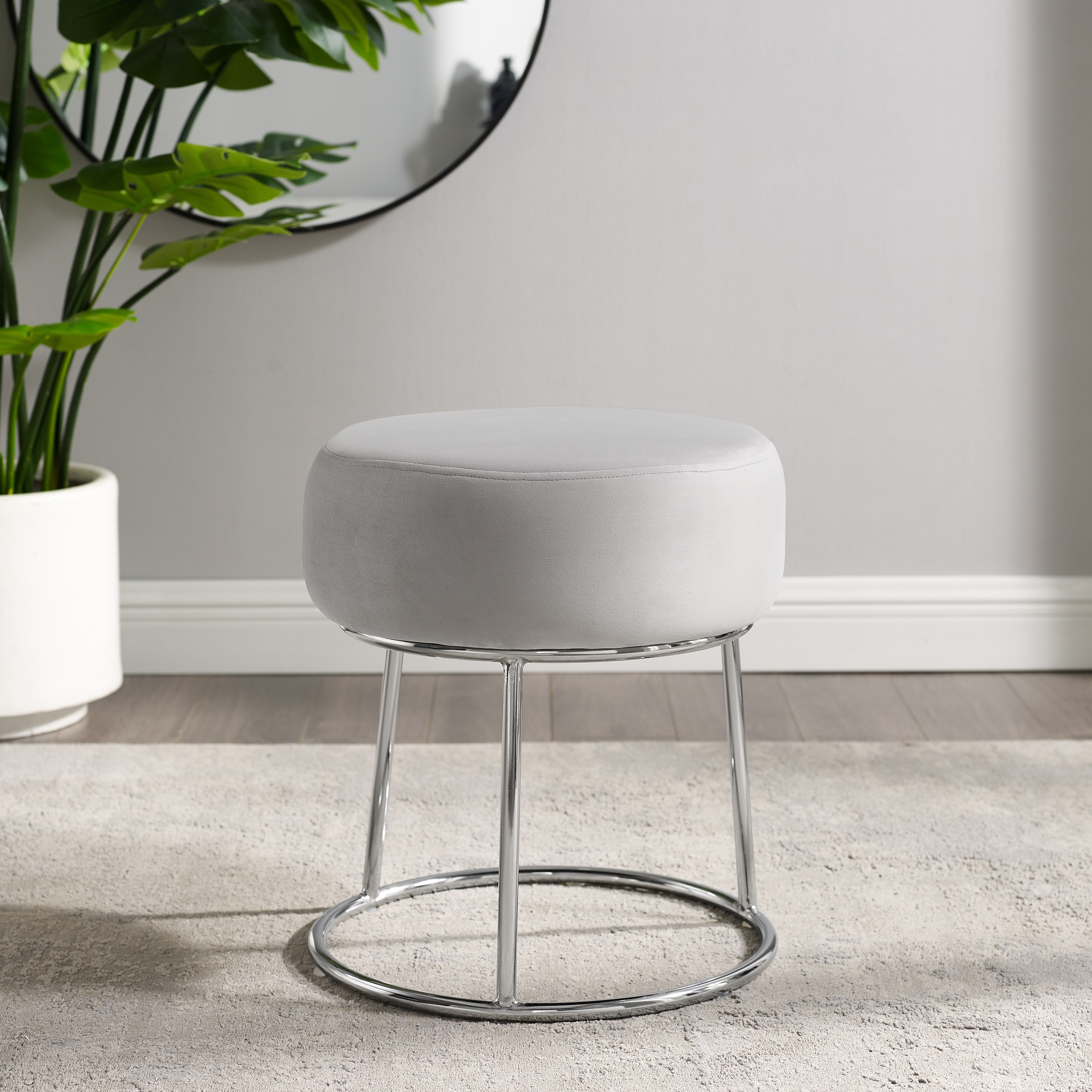 Makeup stool on sale grey