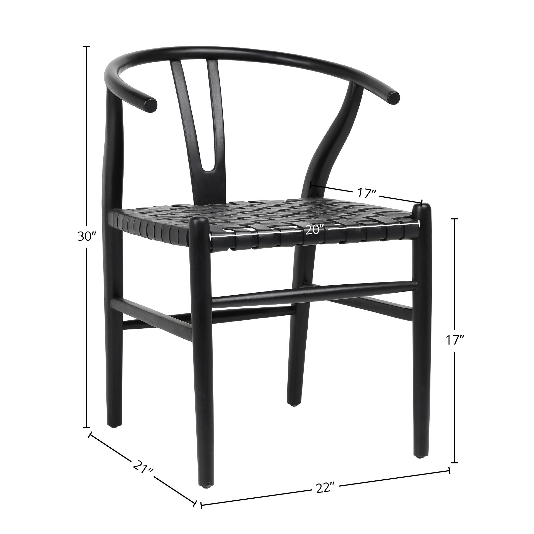 Bunker Leather and Teak Dining Chair - Bed Bath & Beyond - 40109237