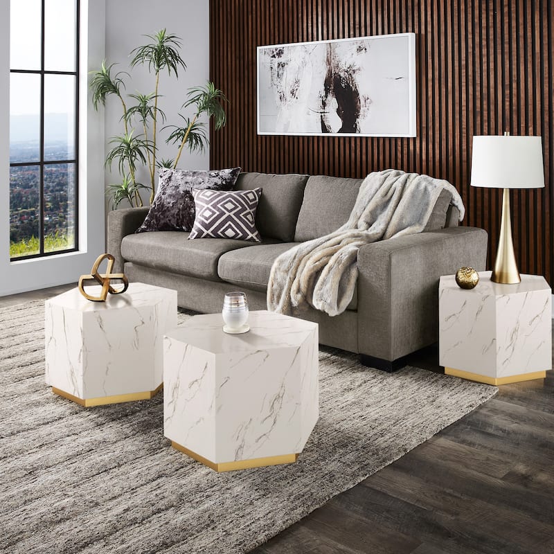 Darcy Faux Marble Coffee Table by iNSPIRE Q Bold