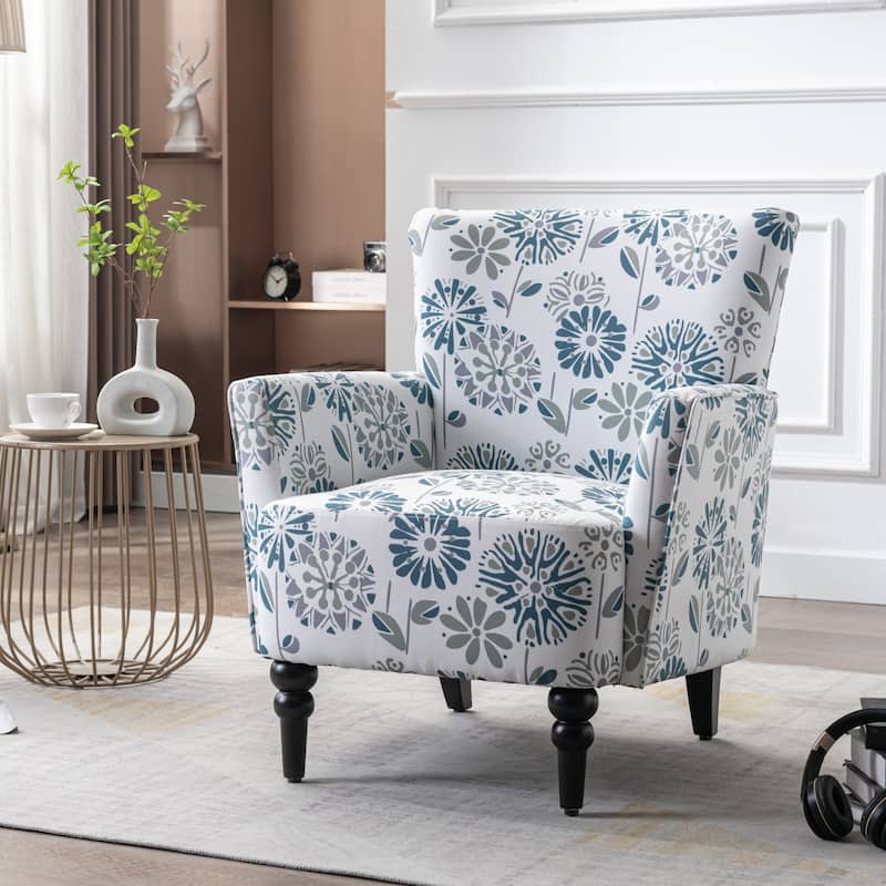 Modern Accent Sofa Chair with Linen Upholstery - 29.33 x 32.28 x 32.09