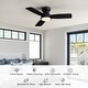 preview thumbnail 5 of 28, 32" Smart Gold & White Flush Mount Dimmable Ceiling Fan - 32''