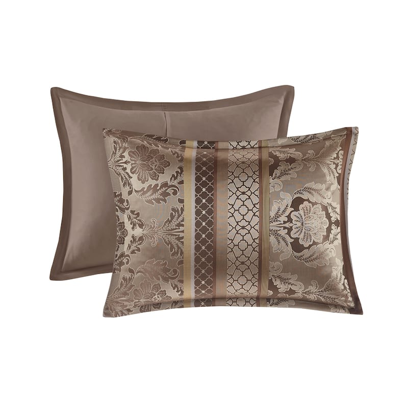 Madison Park Venetian Brown Gold 7-piece Jacquard Comforter Set
