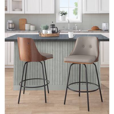 Carson Carrington Oscar 26" Fixed-Height Counter Stool with Metal Legs (Set of 2)