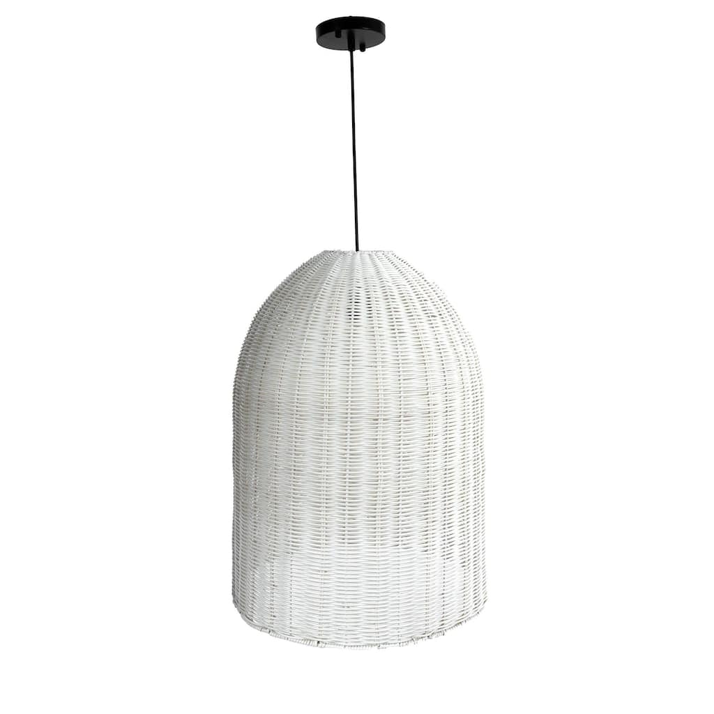 Glow Chandelier with Rattan Shade