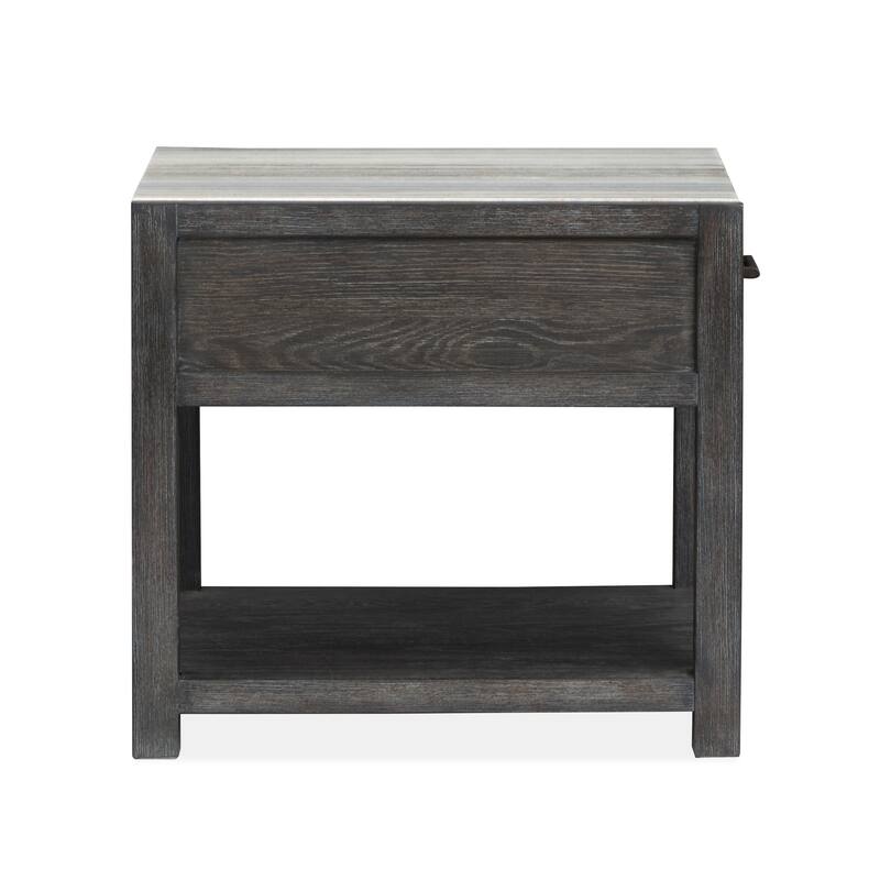 Magnussen Home Plum Creek Ravenwood Black Rectangular End Table - 22''W x 26''D x 24''H