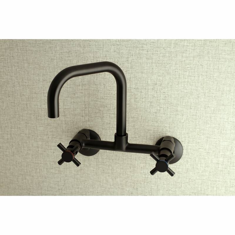 Kingston Brass Concord 8 in. Adjustable Center Wall Mount Kitchen Faucet