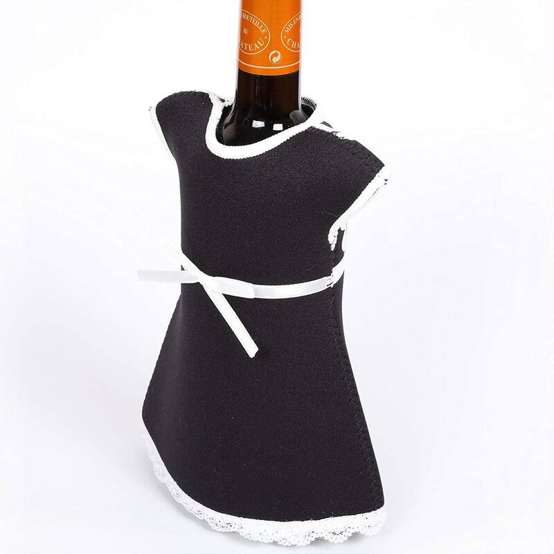 Creative Home Neoprene Party Maid Shape Wine Bottle Cover Jacket, Wine Chiller Jacket