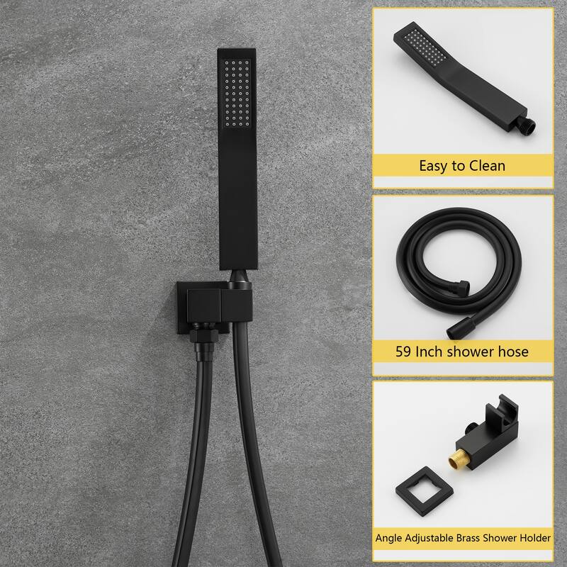 Wall Mount Shower Faucet and Tub Faucet with 10 inch Fixed Shower Head