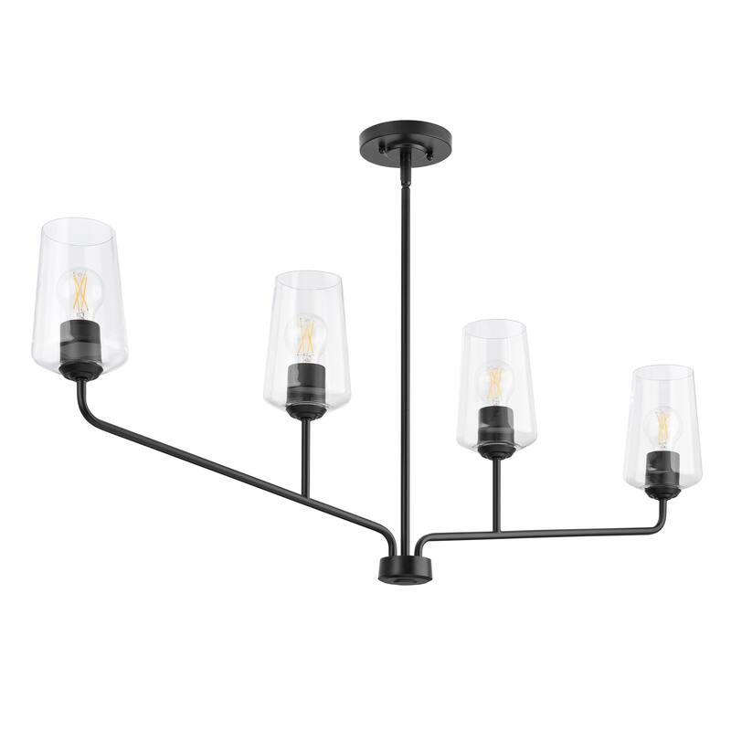 Progress Lighting P400441 Celino 4 Light 44" Wide Linear Chandelier - Black