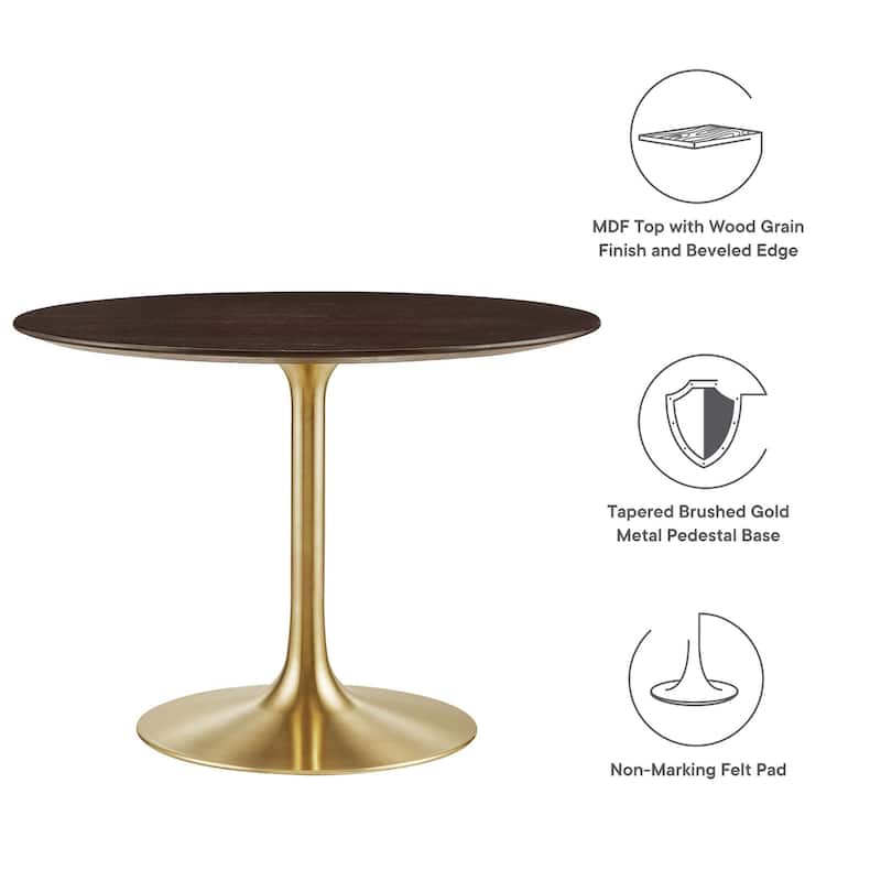 Lippa 40" Round Wood Top Dining Table