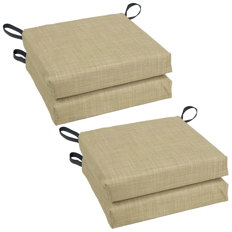 16-inch Indoor/Outdoor Solid Chair Cushions (Set of 4) - 16 x 16 - Sandstone