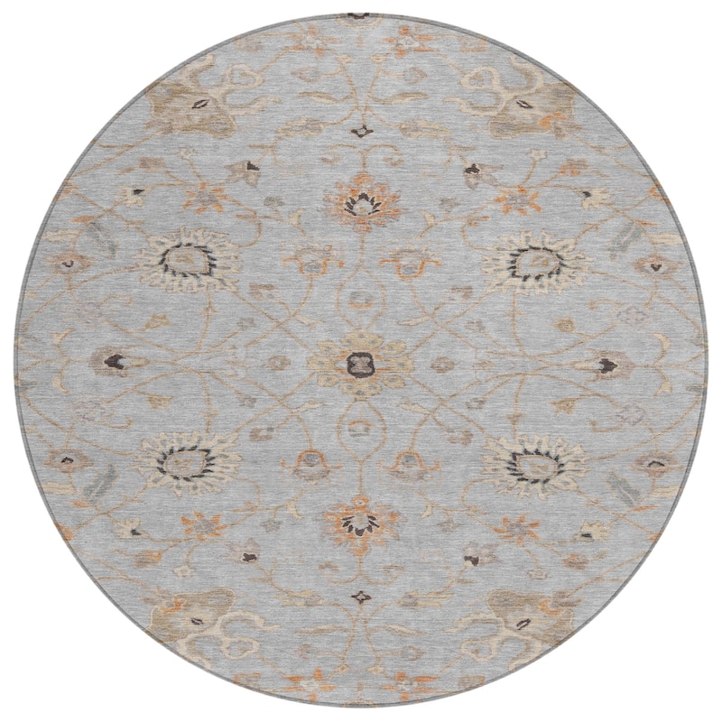 Machine Washable Indoor/ Outdoor Traditional Persian Chantille Rug