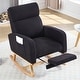 preview thumbnail 4 of 105, HOMYKA Rocking Chair for Nursery with Footrest Black-TD