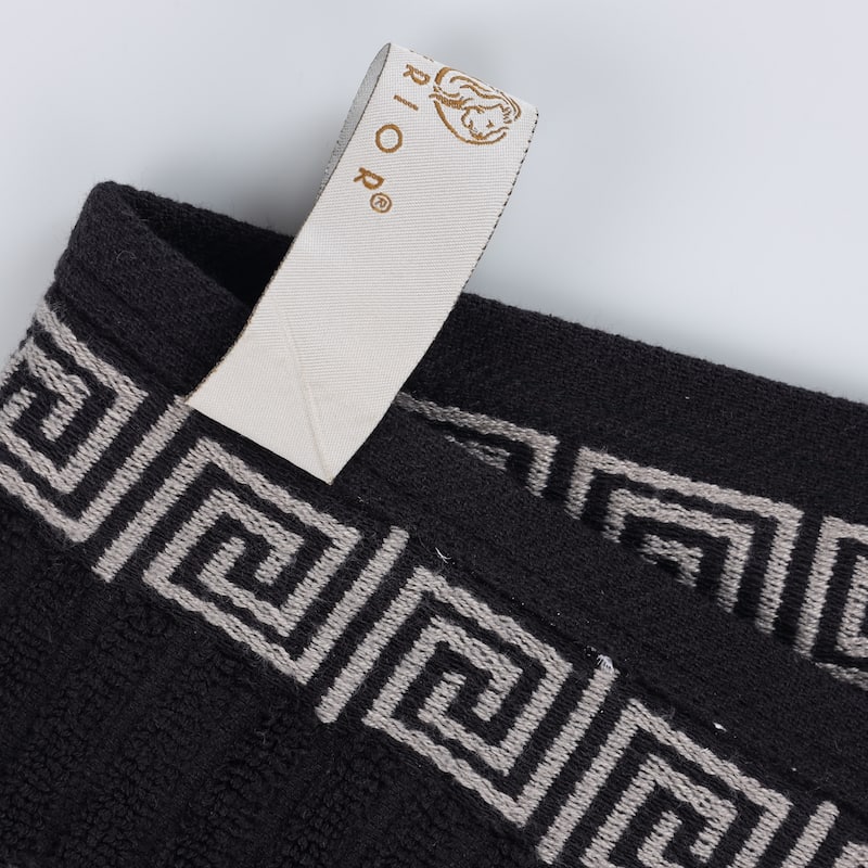 Superior Athens Cotton Floral Border Greek Key 3-Piece Towel Set