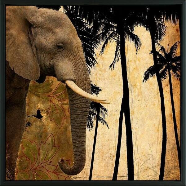 Shop Easy Art Prints Graphinc S Mighty Elephant 1 Premium Canvas