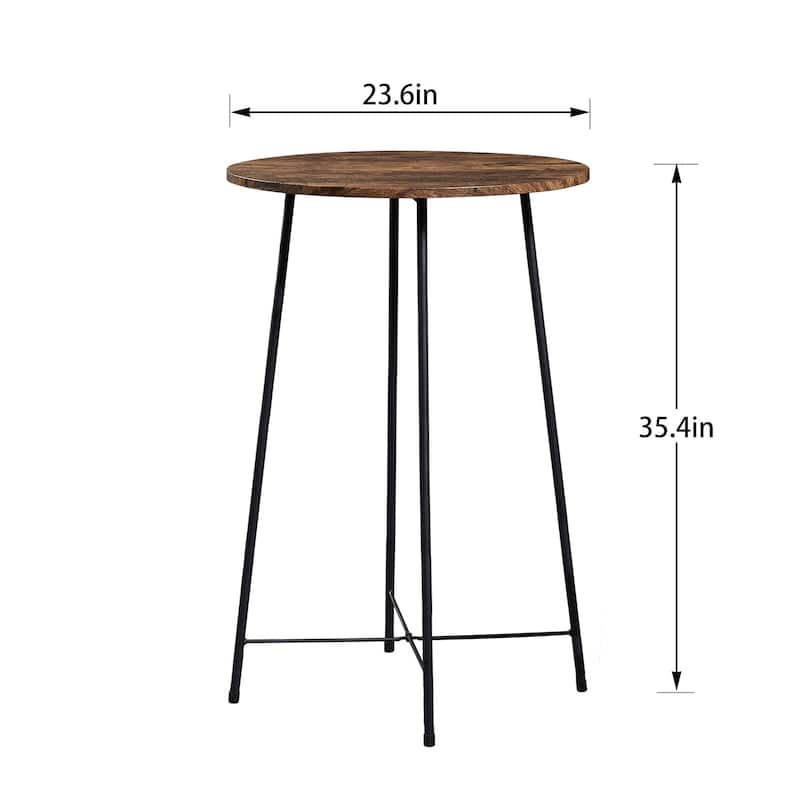 Taomika, Bistro Pub Table Round Dining Table-Brown/Black/Coffee/Maple Color-Four Colors