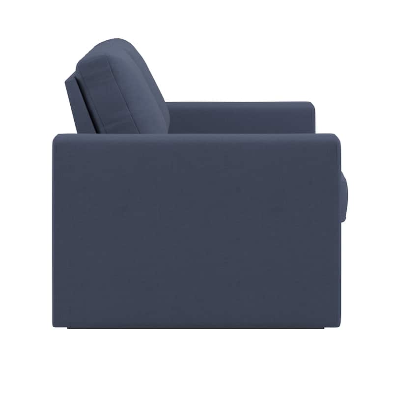 Soma Upholstered Loveseat with 2 Hidden Metal Wire Storage Drawers by iNSPIRE Q Modern