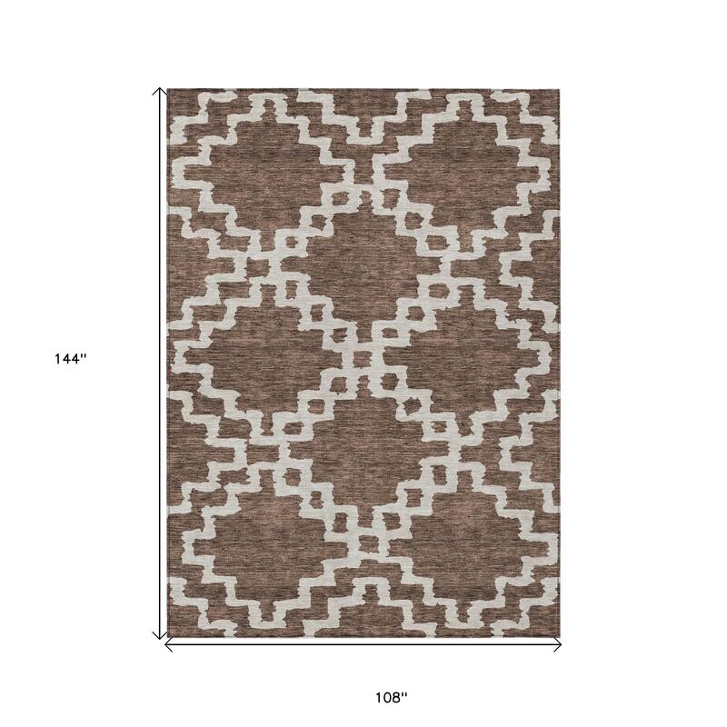 HomeRoots Geometric Transitional Rectangle Outdoor Rug
