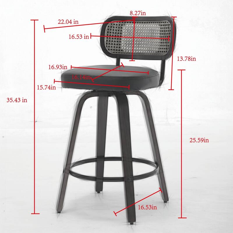 Set of 3 26-Inch Counter Height Bar Stools