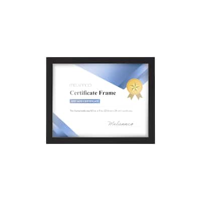 Melannco MDF Document Frame, 12X9.4 Inch, Black