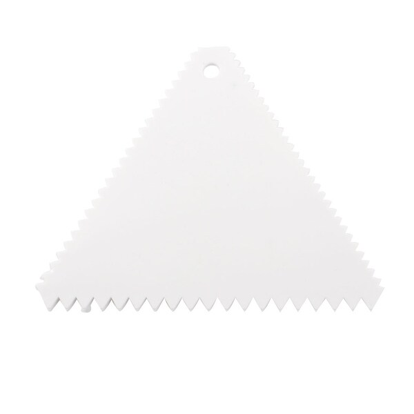 Plastic Triangle Shape Cake Decoration Tool Butter Scraper Cutter - White. Opens flyout.