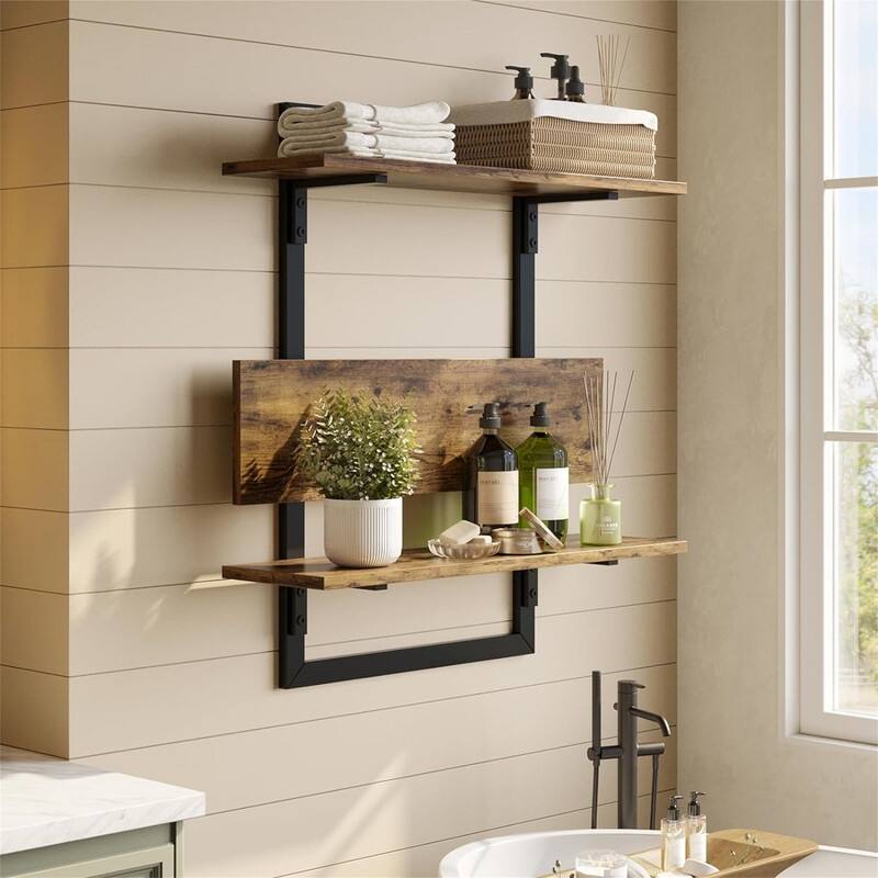 24 inch Kitchen Shelves Wall Mounted - 7.28"D x 23.62"W x 26.18"H