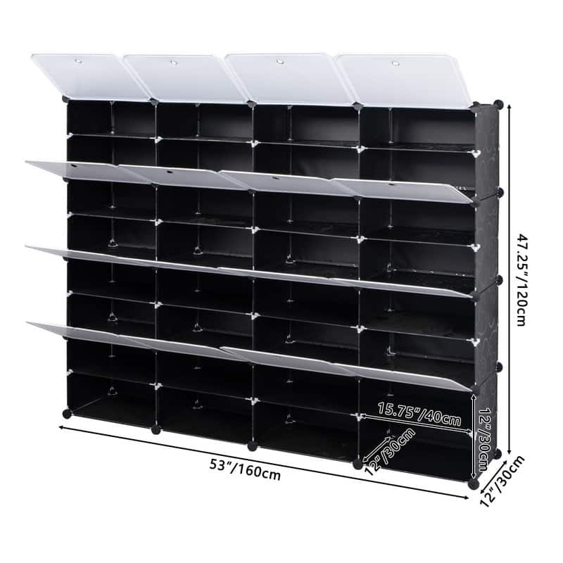 Portable Shoe Rack Organizer 66-72 Pair Tower Shelf Storage Cabinet