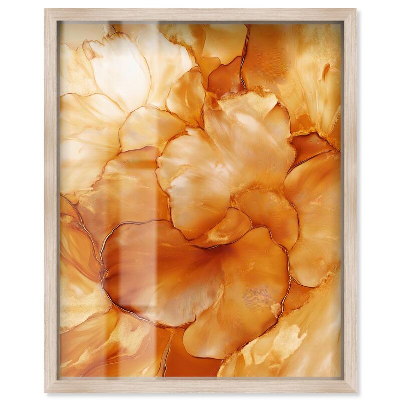 Sunlit Bloom II Shadowbox by Art Remedy - Natural - 20" x 24"