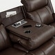 preview thumbnail 27 of 82, Spruce & Spring Genuine Leather Power Reclining Sofa with Optional Console & Flip-Down Table