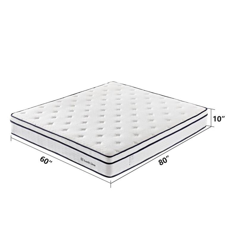 10 inch Medium Euro Top Gel Memory Foam Independent Bagged Spring Mattress in a Box