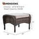 preview thumbnail 23 of 34, Outdoor Patio Ottoman with Seat Cushion
