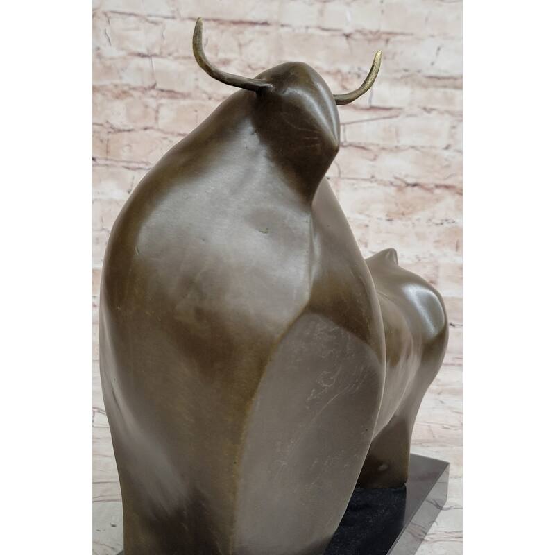 Abstract Bronze Metal Spanish Bull Sculpture Statue Fernando Botero Art