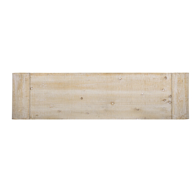 Arched 4 Door Sideboard Entryway Cabinets Accent Cabinet with Woven Wood Slat Doors and Metal Door Handle for Entryway