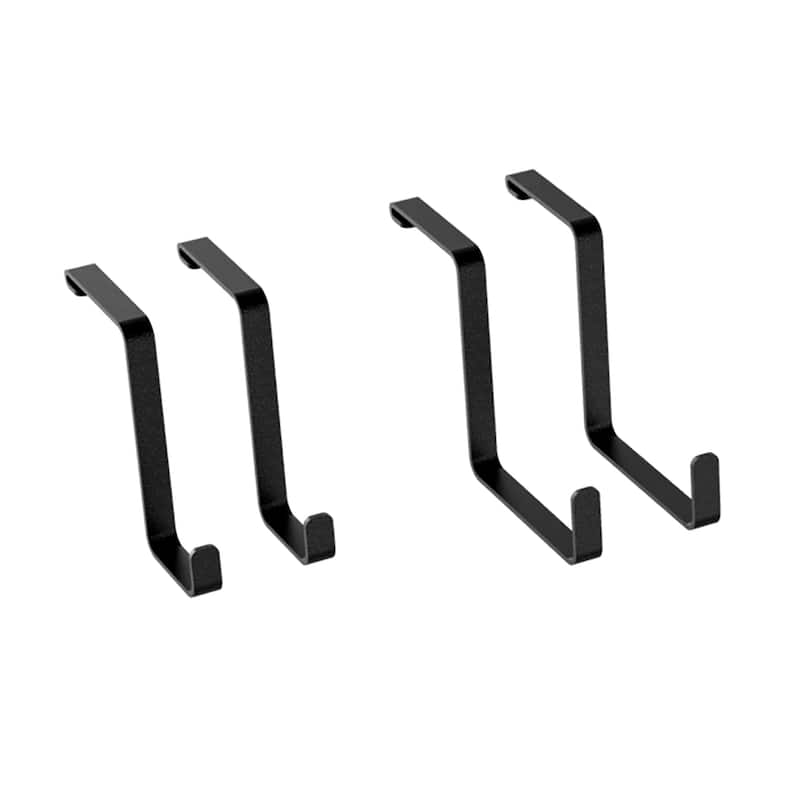 NewAge Products VersaRac Accessories - Multi-Purpose Hooks (Pack of 4)  - Black