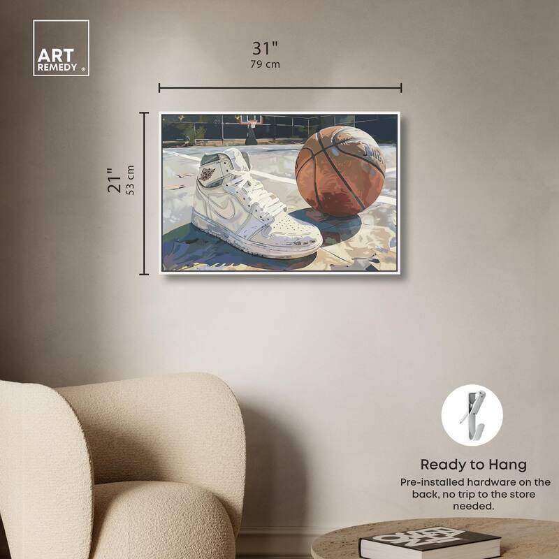 Washed Out Court Canvas by Art Remedy