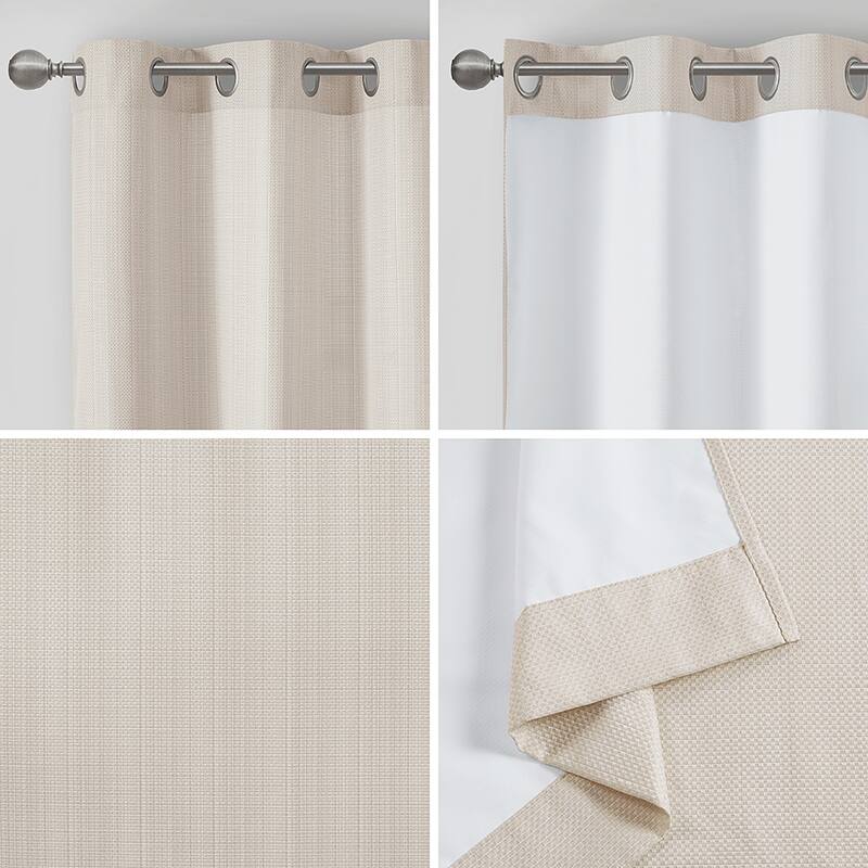 Madison Park Colm Basketweave Room Darkening Curtain Panel Pair