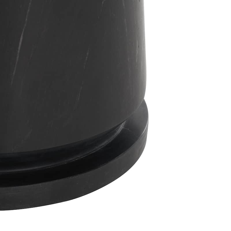 SAFAVIEH Couture Ghicu Tall Round Marble Accent Table - 22 In W x 21 In D x 24 In H - 21"W x 21"D x 24"H