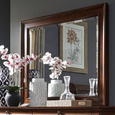 Rustic Traditions Rustic Cherry Landscape Mirror