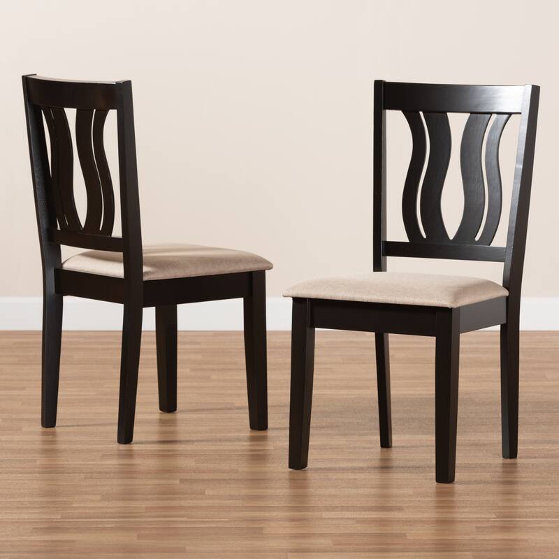 Fenton Modern and Contemporary Transitional 2-PC Dining Chair Set