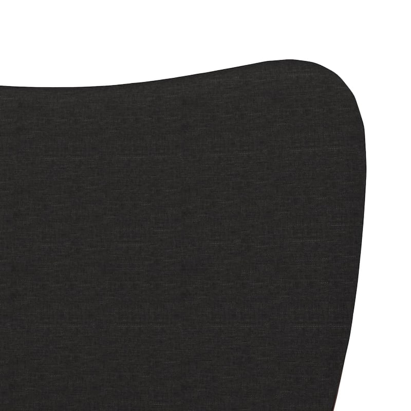 vidaXL Dining Chairs 2 pcs Black Fabric and Faux Leather - 21.5" x 22.8" x 32.1"
