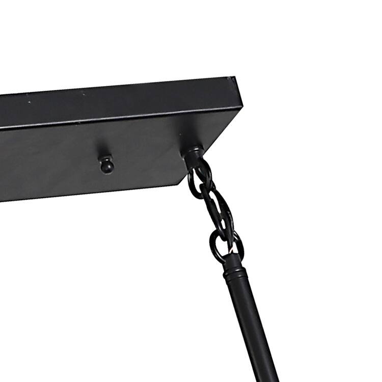 32" Industrial 5-Light Pendant Chandelier, Modern Metal Cage Design, Adjustable Hanging Light for Dining Room (No Bulbs)