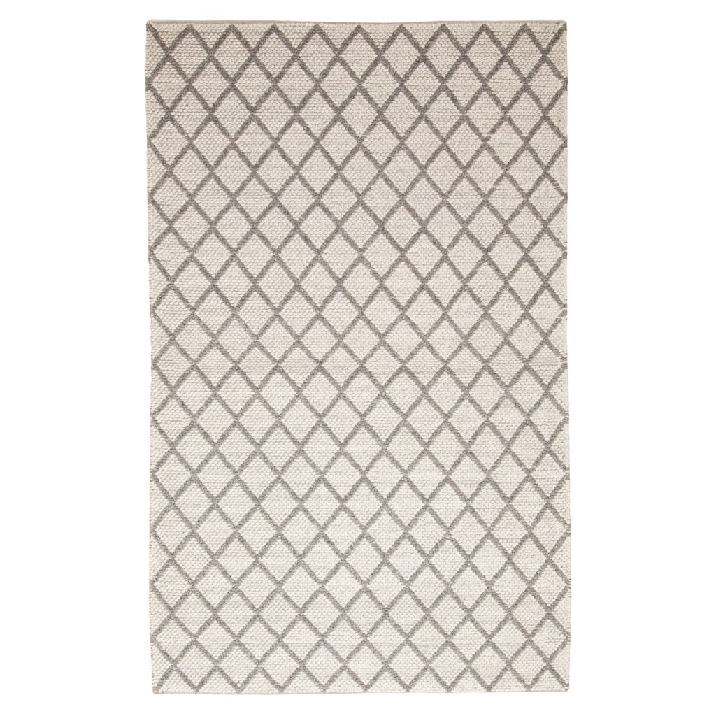 ECARPETGALLERY Braid weave Sienna Light Khaki Wool Rug - 4'11 x 7'10