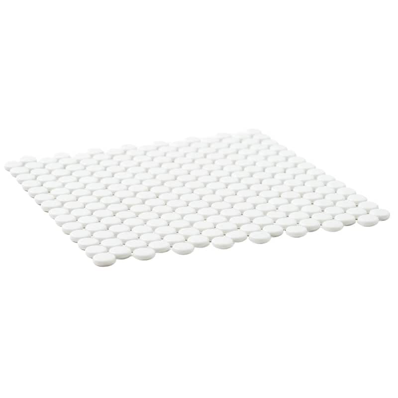 Eterna Penny 12x12 Glass Round Mosaic Tile - Floor, Wall, Backsplash