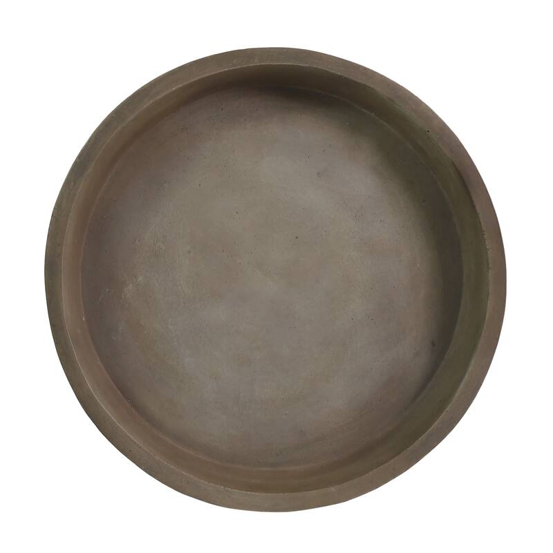 Roomfitters Yukon Outdoor Side Table, Lightweight Concrete Top with Acacia Wood Legs, Gray - L 18.0" x W 18.0" x H 21.5"