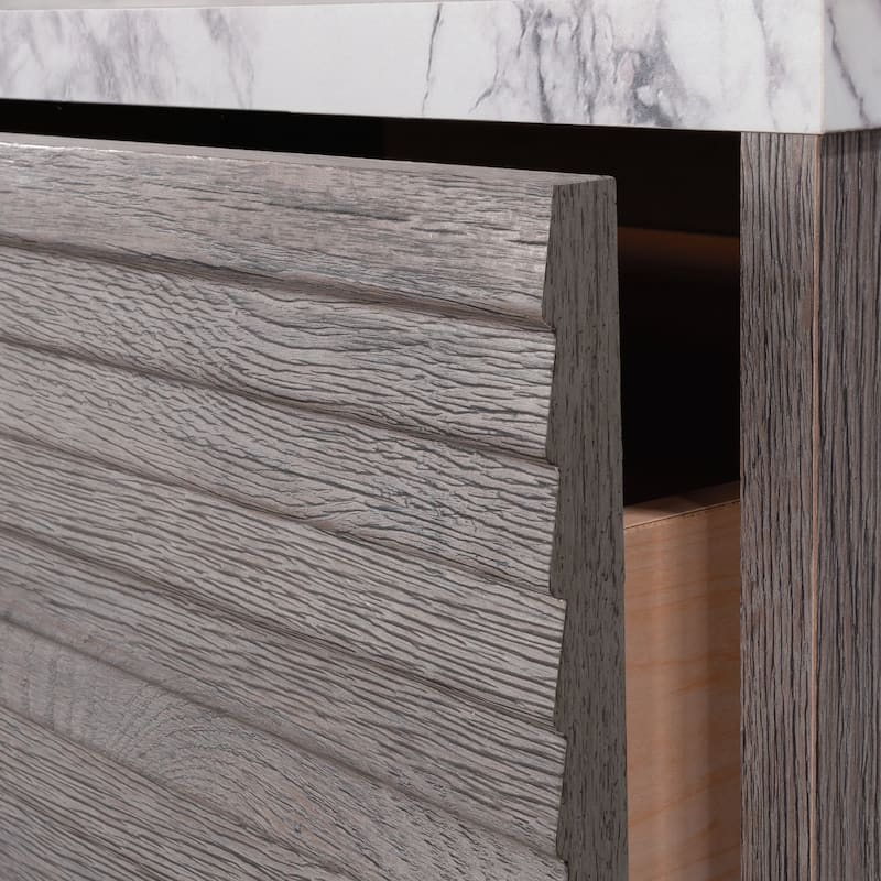 Engineered Wood Contemporary 4-Drawer Chest, Brown