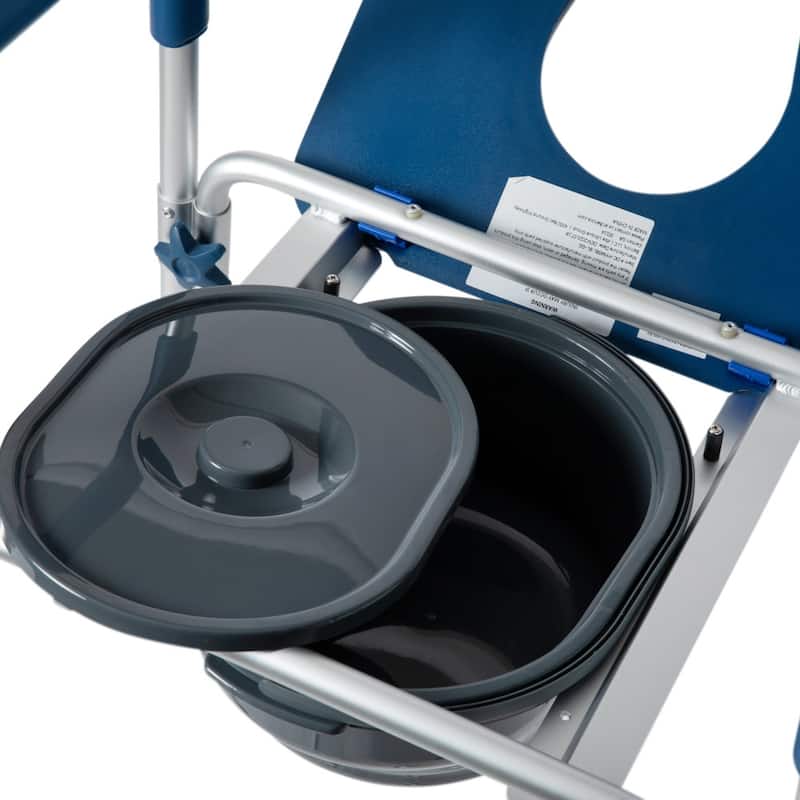 Height Adjustable Multifunctional Heavy Duty Commode and Shower Chair
