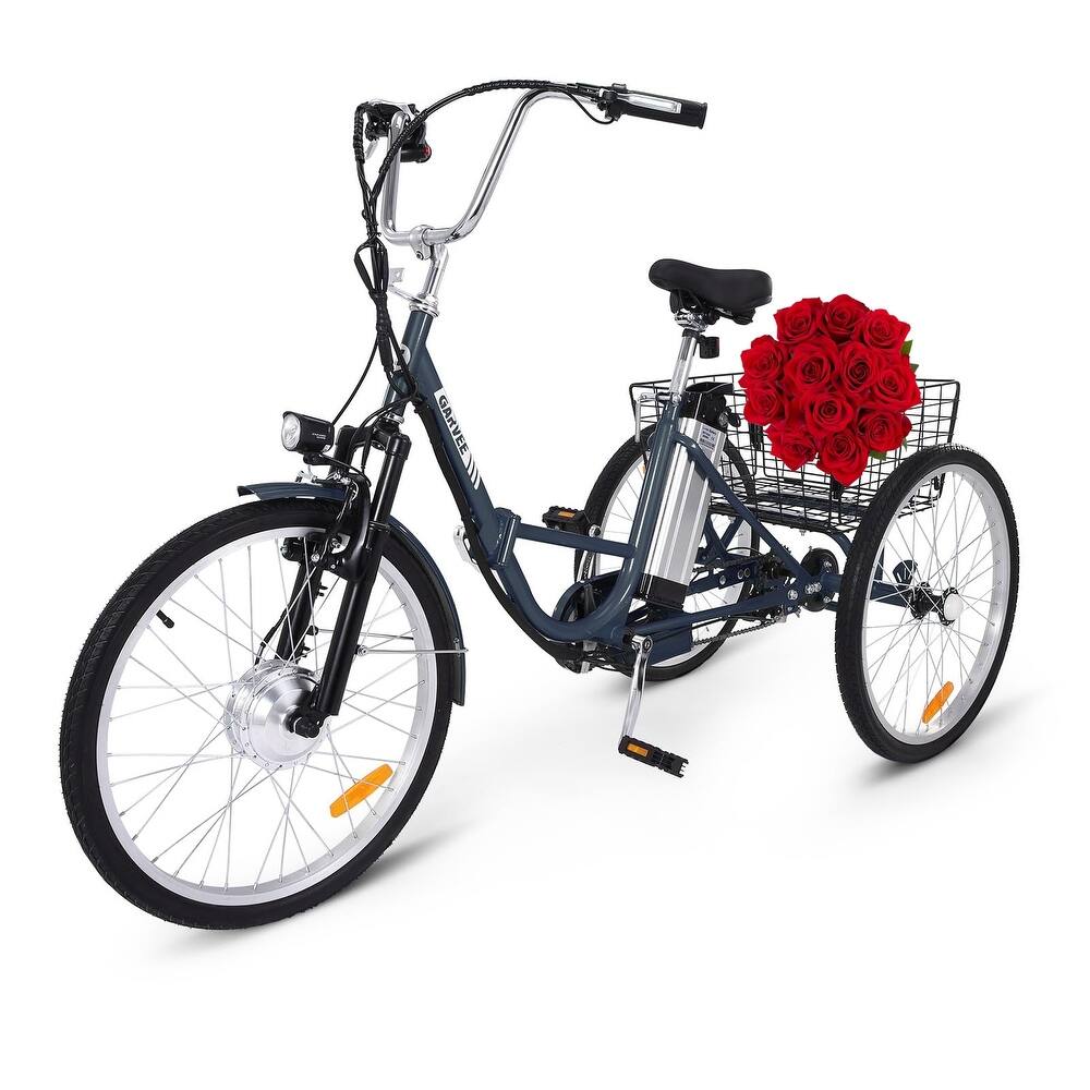 Electric Tricycle, 7 Speeds/36V 10Ah/Large Basket