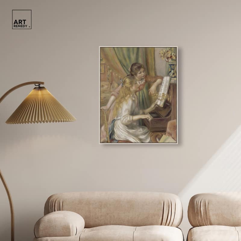 Young Girls at the Piano Canvas by Art Remedy