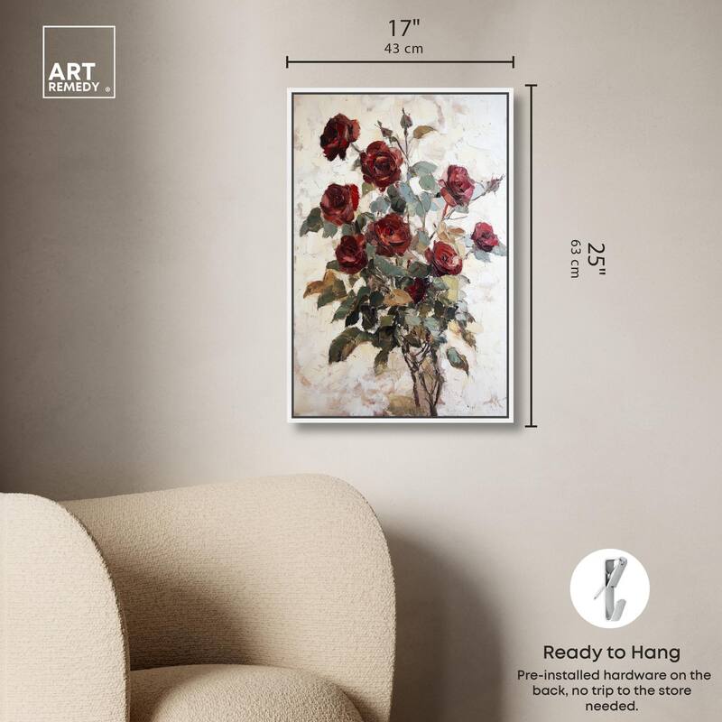 Velvet Vermilion II Canvas by Art Remedy