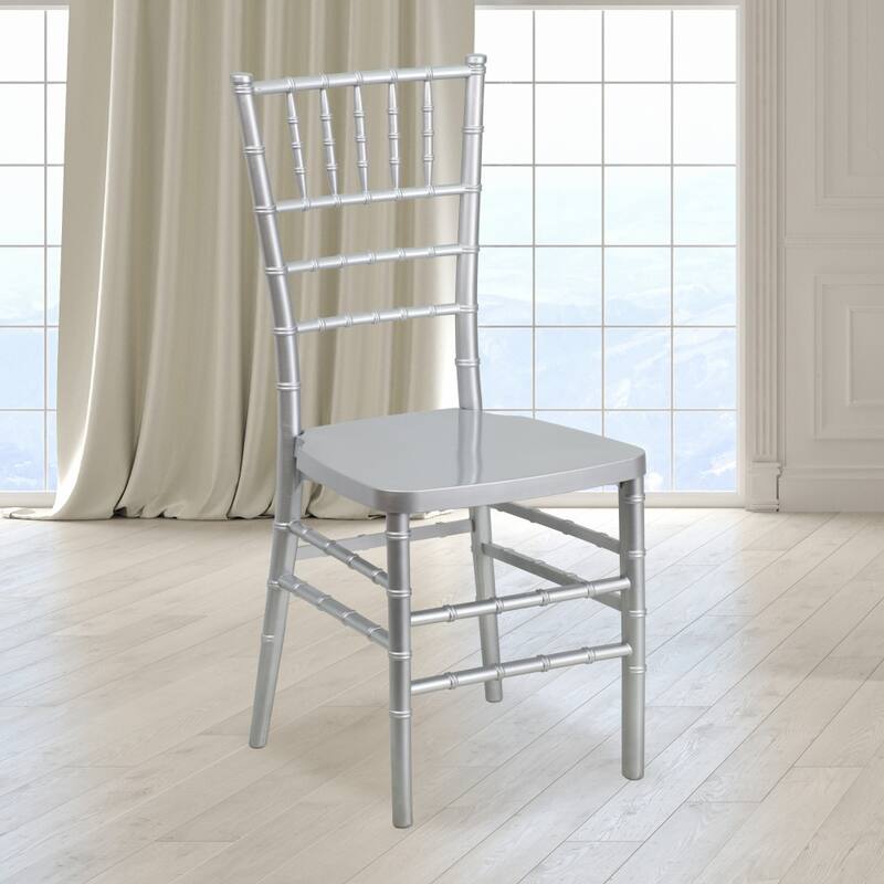 Resin Stacking Chiavari Chair - Hospitality and Event Seating - Silver